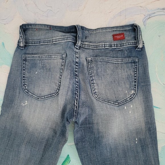 Vigold Distressed Low Rise Bootcut Jeans Size 9 Tall Juniors - Picture 7 of 11